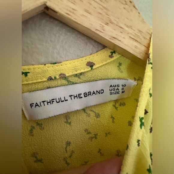 Revolve Faithfull The Brand Edwina Mini Dress La Fica Floral Print Ruffle Size 6 - Picture 7 of 10